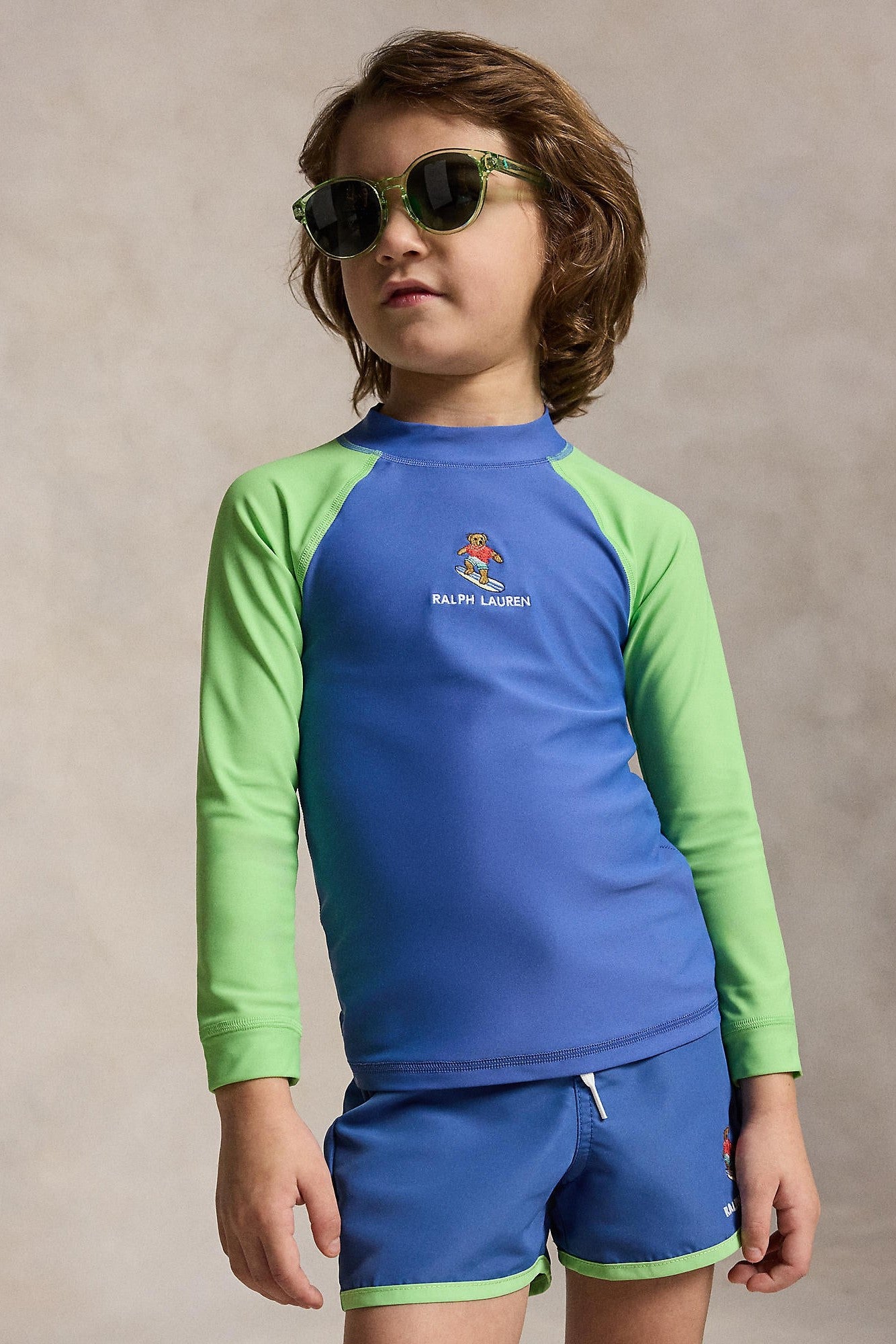Polo Ralph Lauren Little Boys 2 Piece Bathing Suit & Rashguard Set