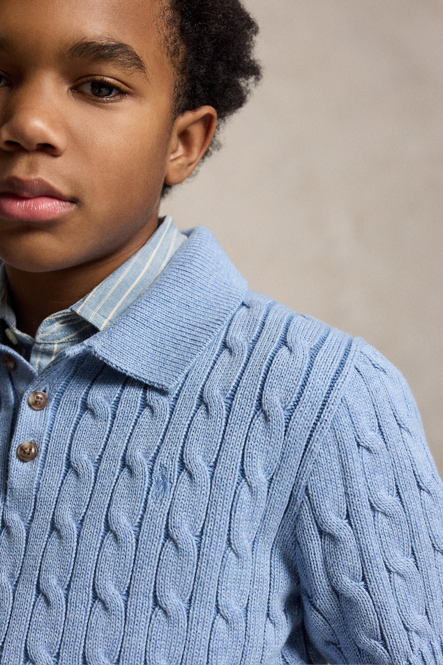 Polo Ralph Lauren Boys Cable Knit Cotton Polo