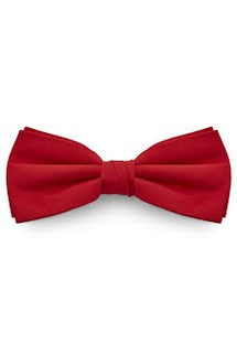 Red bow tie on a white background