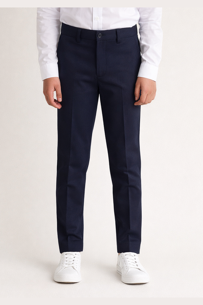 Leo & Zachary Boys Basic Slim Stretch Dress Pants_ LZK508