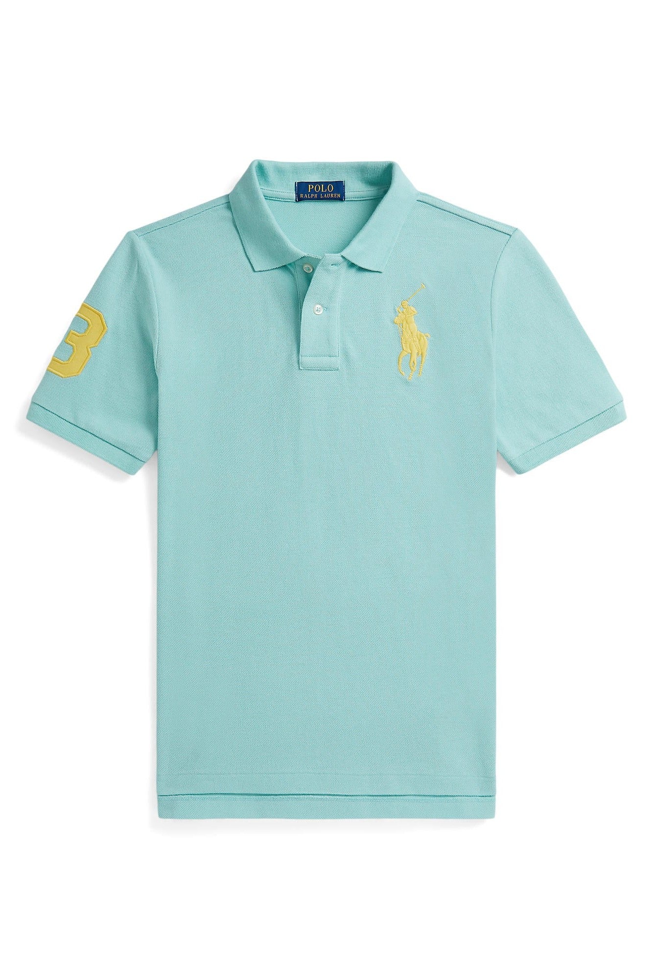 Polo Ralph Lauren Boys Large Pony Mesh Teal Polo