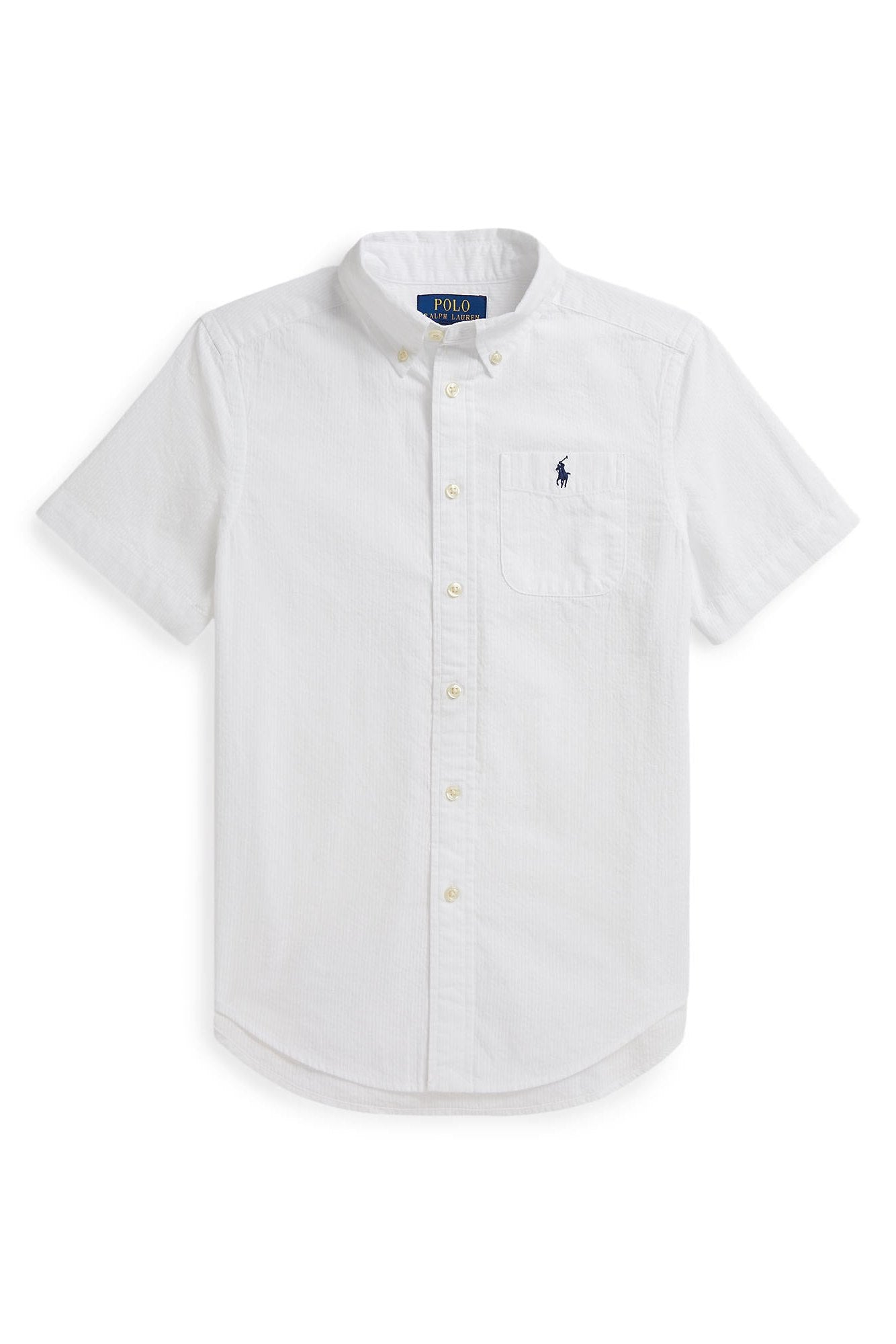 Polo Ralph Lauren Boys Short Sleeve Seersucker Shirt