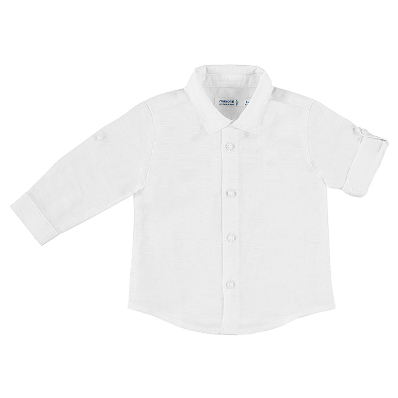 Baby Linen Dress Shirt - White 117-80