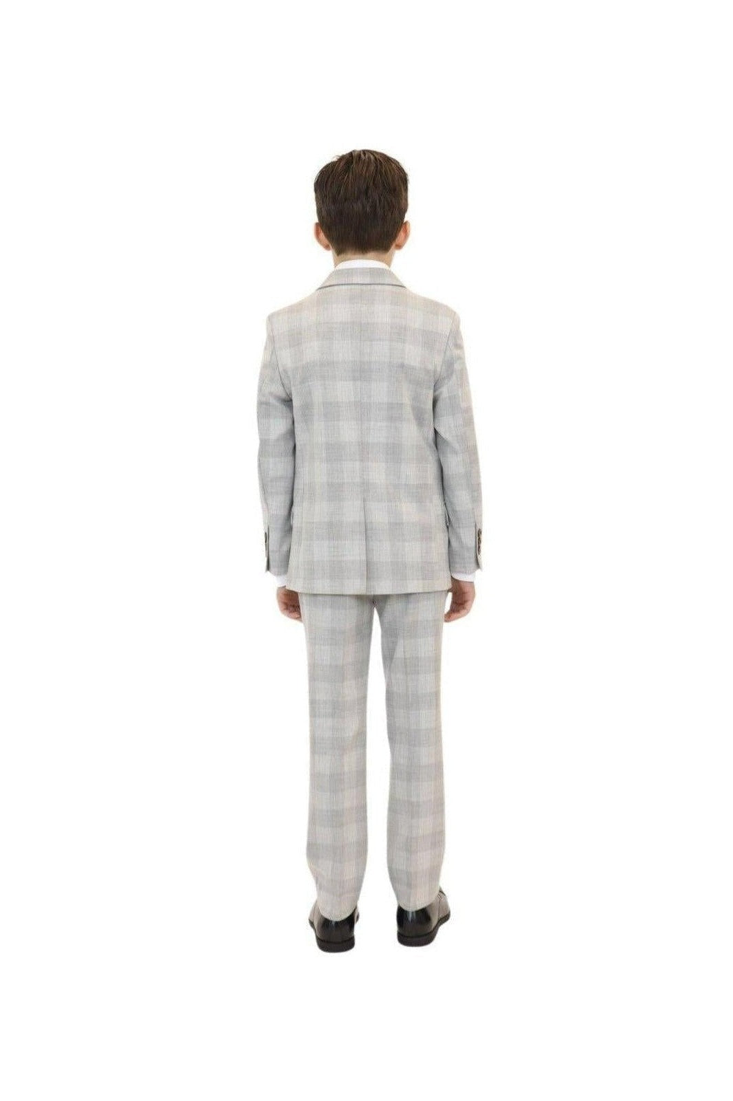 Appaman Boys 2pc Stretch Mod London Check Grey Suit-NorthBoys