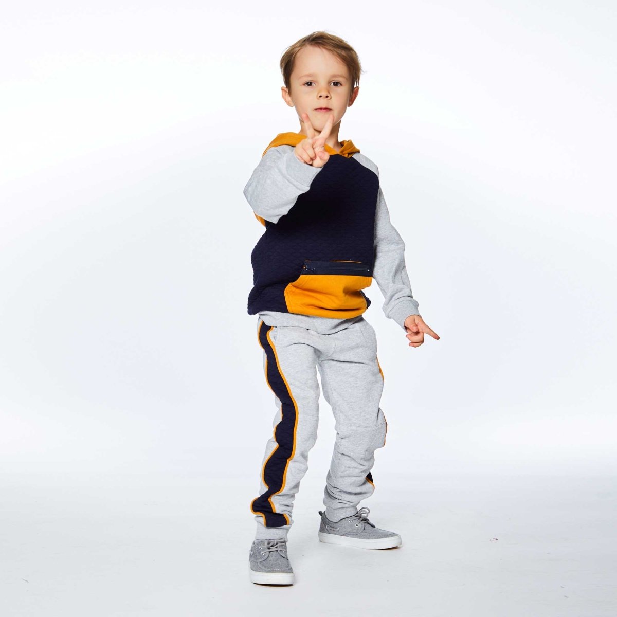 Deux Par Deux Fleece Sweatpants w/Quilt Insert _Grey E20U21 - 195 - NorthBoys