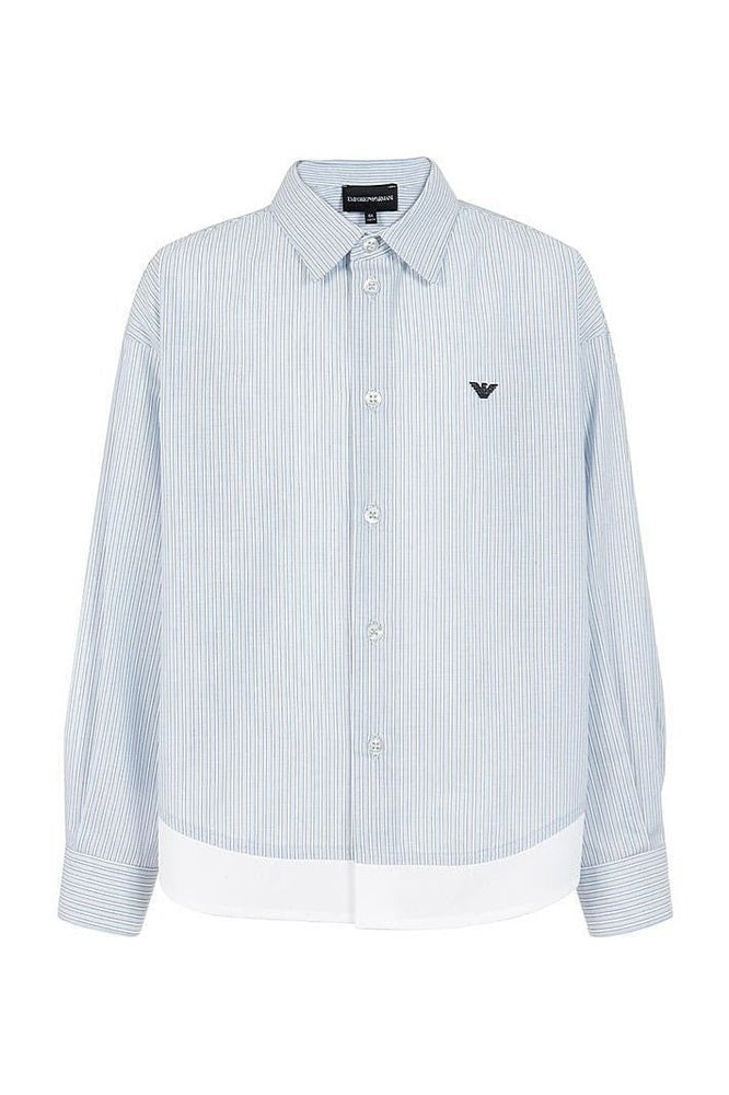 Emporio Armani Boys Blue Dress Shirt_ 6L4CJ3 - NorthBoys