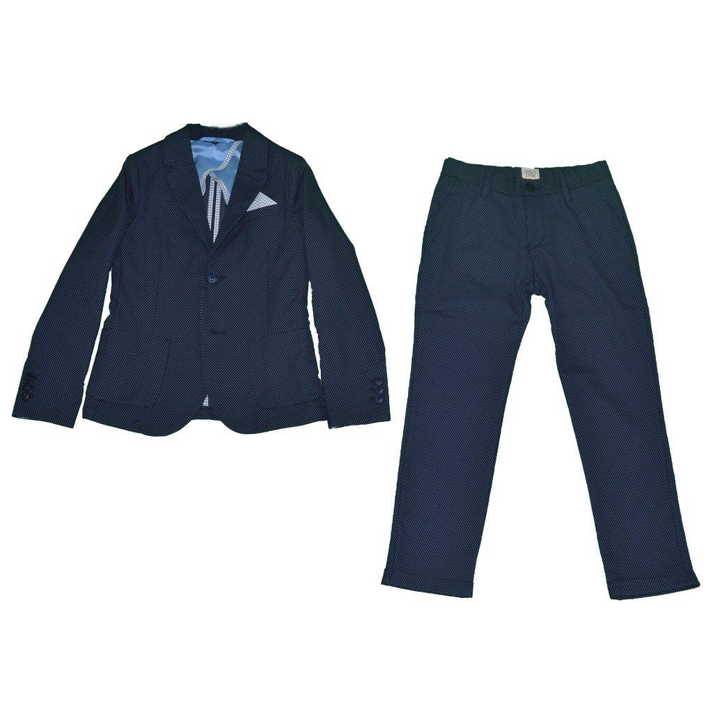 Emprio Armani Cotton Navy Pindot Suit 171 3Y4G08/3Y4P01-NorthBoys