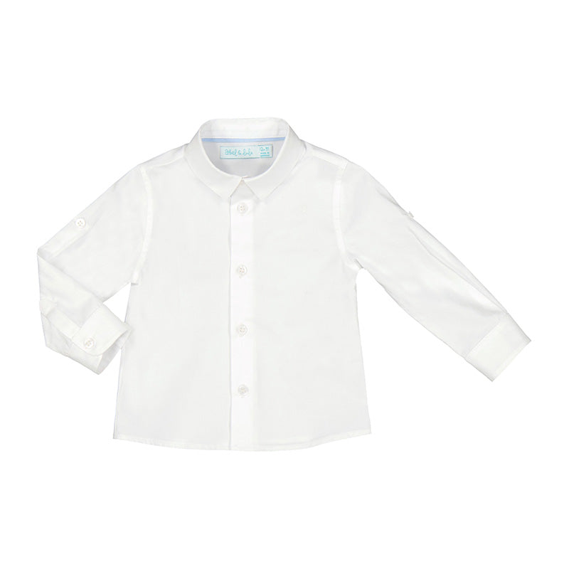 Newborn white button cheap up shirt