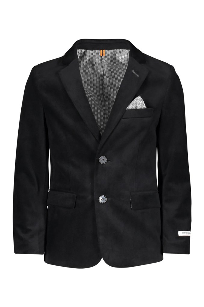 Isaac Mizrahi Boys Velvet Black Blazer-NorthBoys