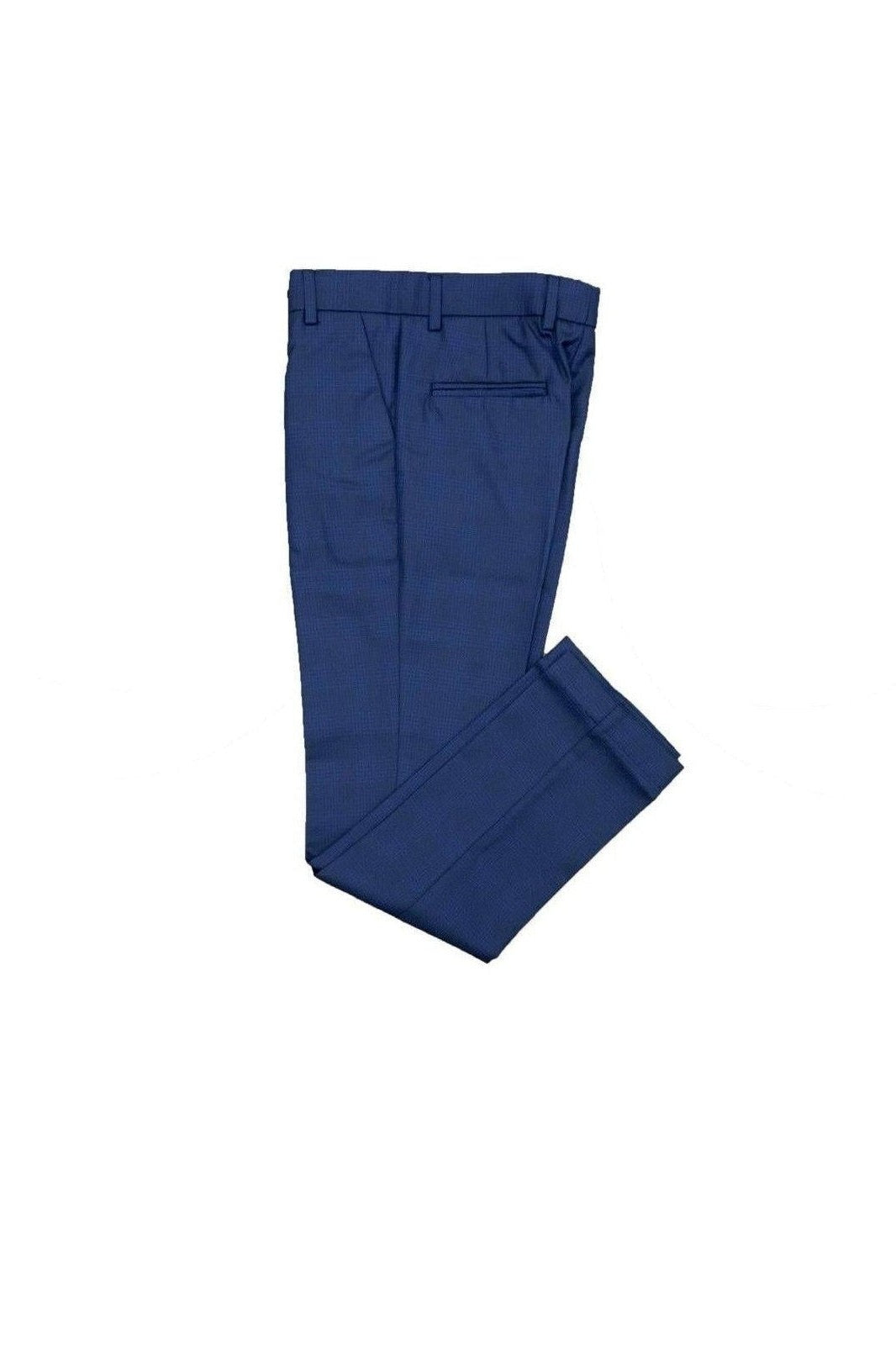 Leo & Zachary Boys Slim Blue Plaid Suit-NorthBoys