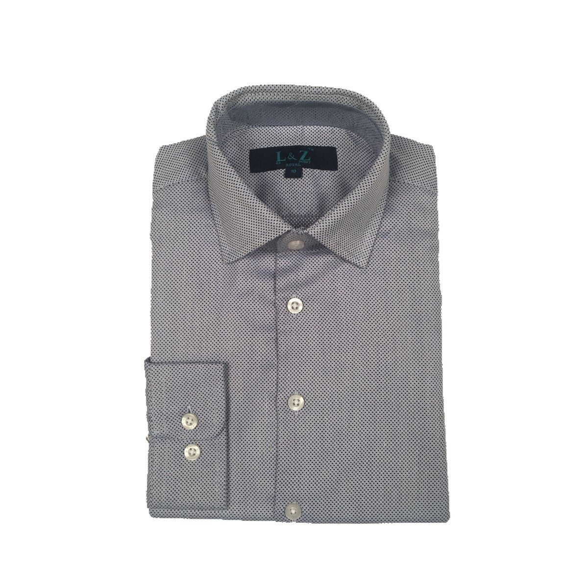 Leo & Zachary Royal Boys Slim Reverse Net Shirt 192 5743 - NorthBoys