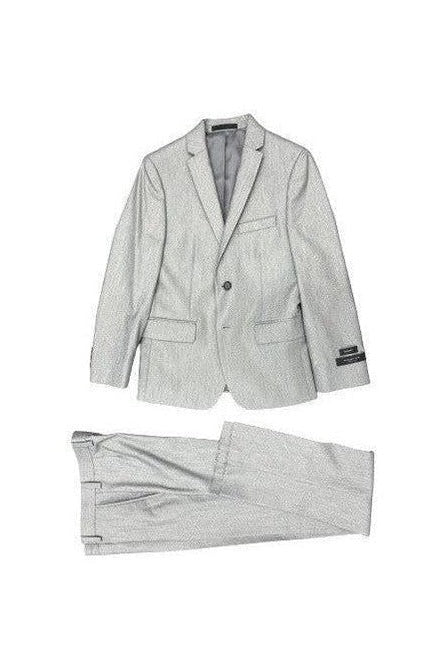 Marc New York Boys Skinny Light Grey Sharkskin Suit-NorthBoys