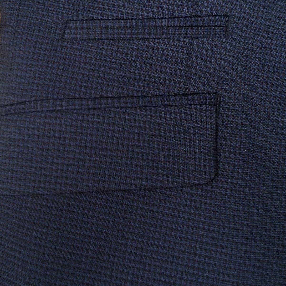 Marc New York Boys Skinny Mini Check Blue Suit W0510-NorthBoys
