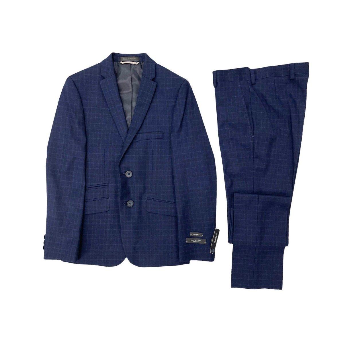 Marc New York Boys Skinny Navy Plaid Suit W0665-NorthBoys