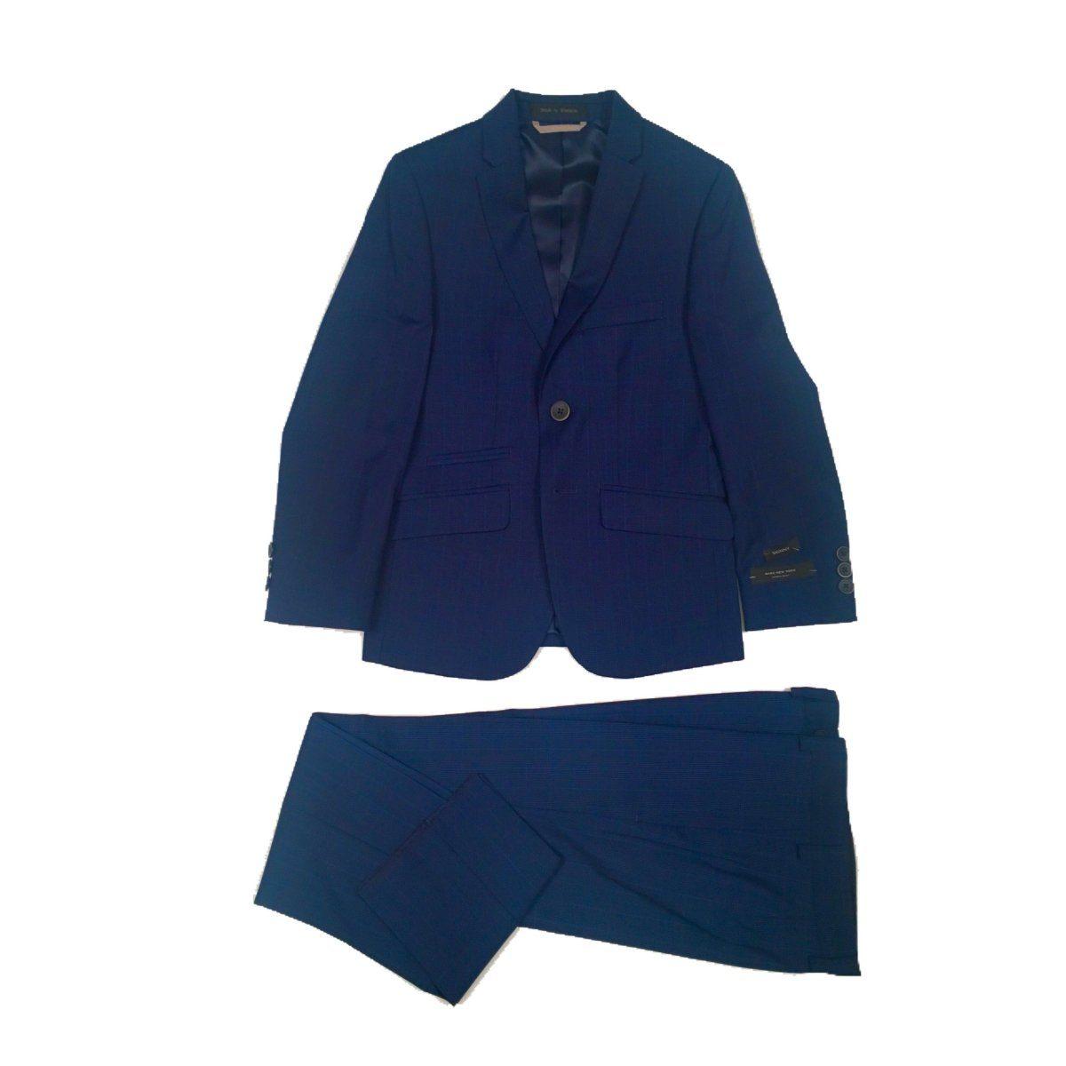 Marc New York Boys Skinny Plaid Blue Suit W0480-NorthBoys