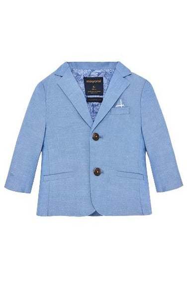 Mayoral Baby Dressy Blue or Navy Linen Blazer-NorthBoys