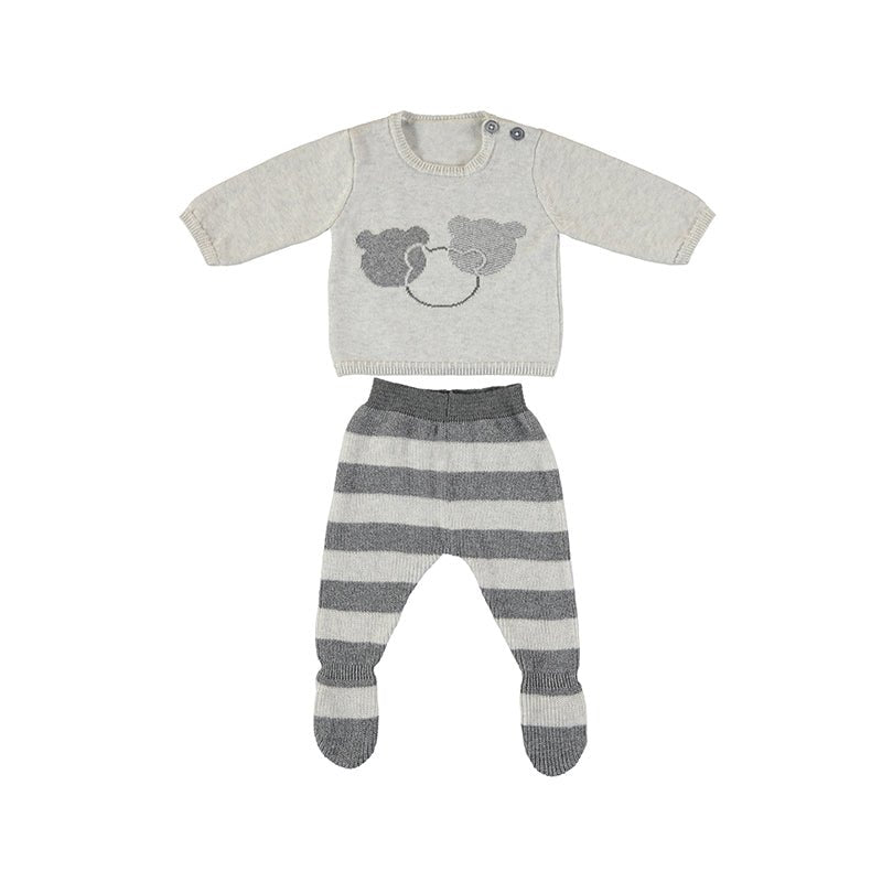 Mayoral Baby Legging Sets Mayoral Baby Knit Leg Warmer Set _Grey