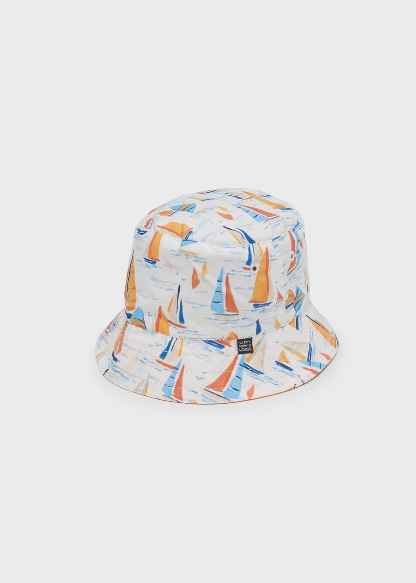 Mayoral Baby Reversible Printed Hat_ Clay 10181 - 36 - NorthBoys