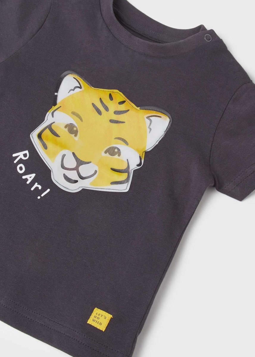 Mayoral Baby T-Shirt w/Tiger Print _Dark Grey 1014 - 65 - NorthBoys