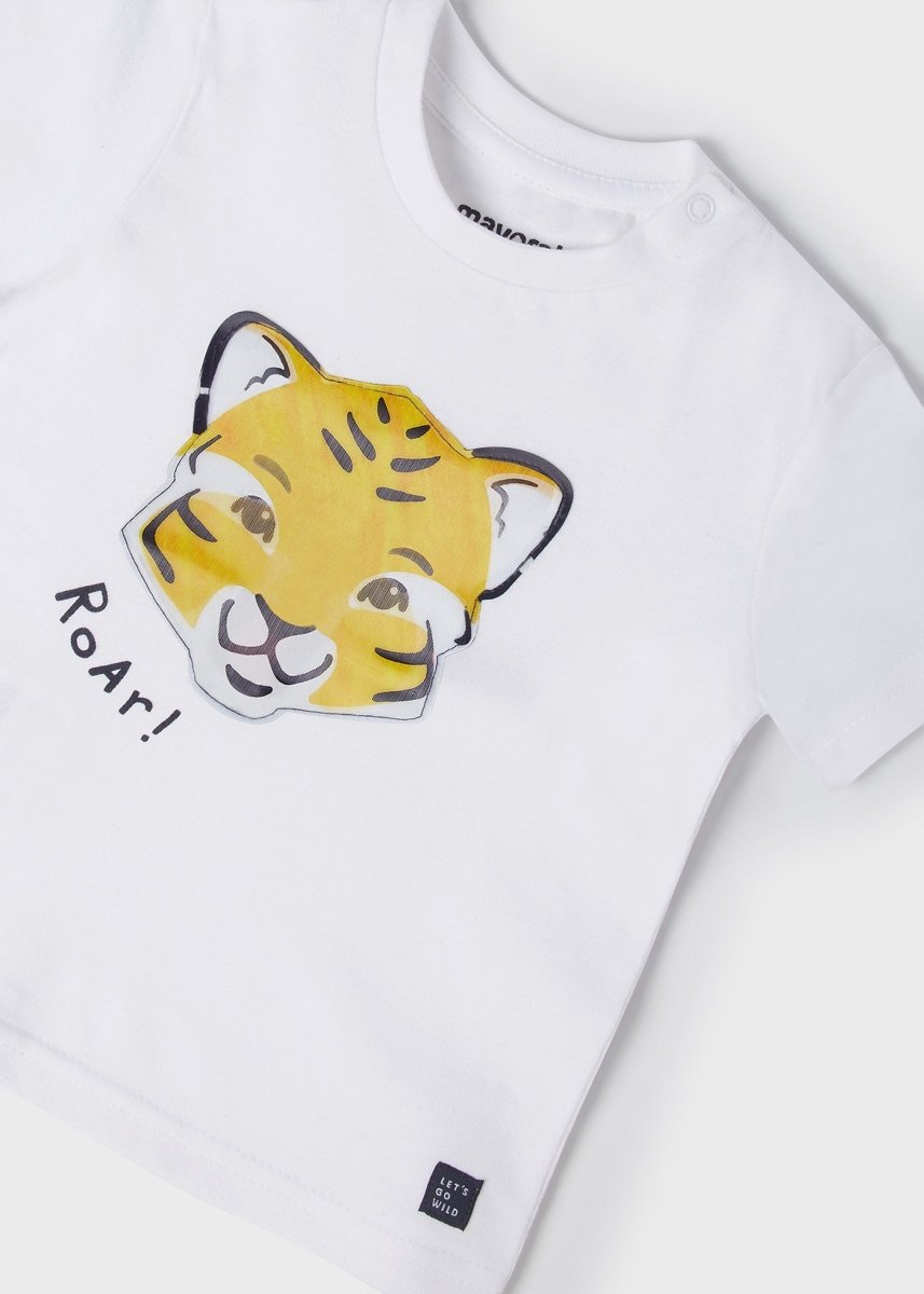 Mayoral Baby T-Shirt w/Tiger Print _White 1014 - 66 - NorthBoys