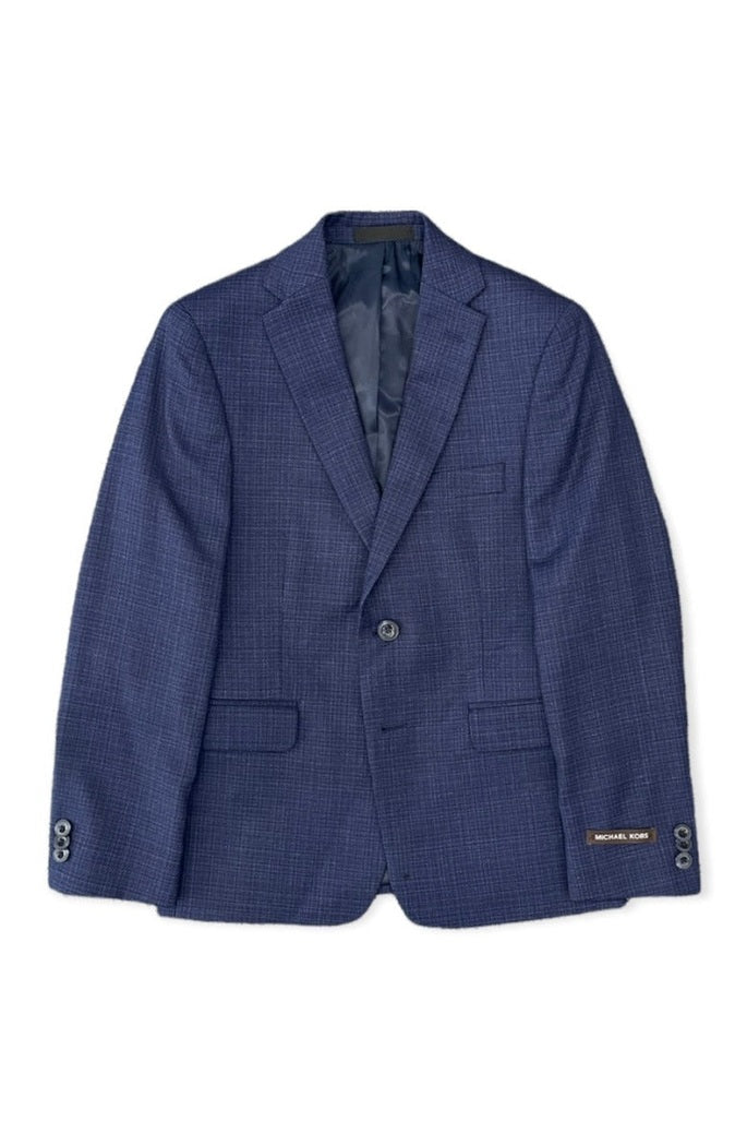 Michael Kors Boys Husky Blue Neat Wool Sports Jacket-NorthBoys