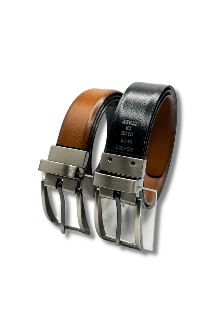 Paul Lawrence Reversible Cognac/Black Leather Belt_ RB30 - NorthBoys