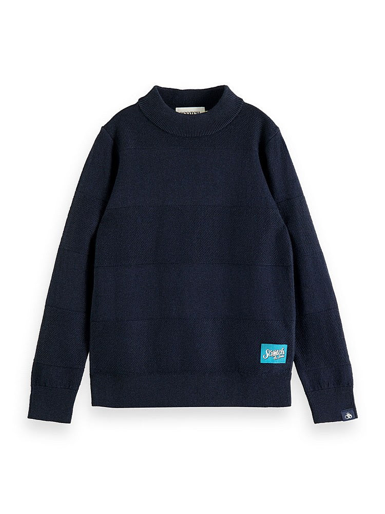 Scotch & Soda Boys Structured Pullover _Navy 171192 - 0002 - NorthBoys