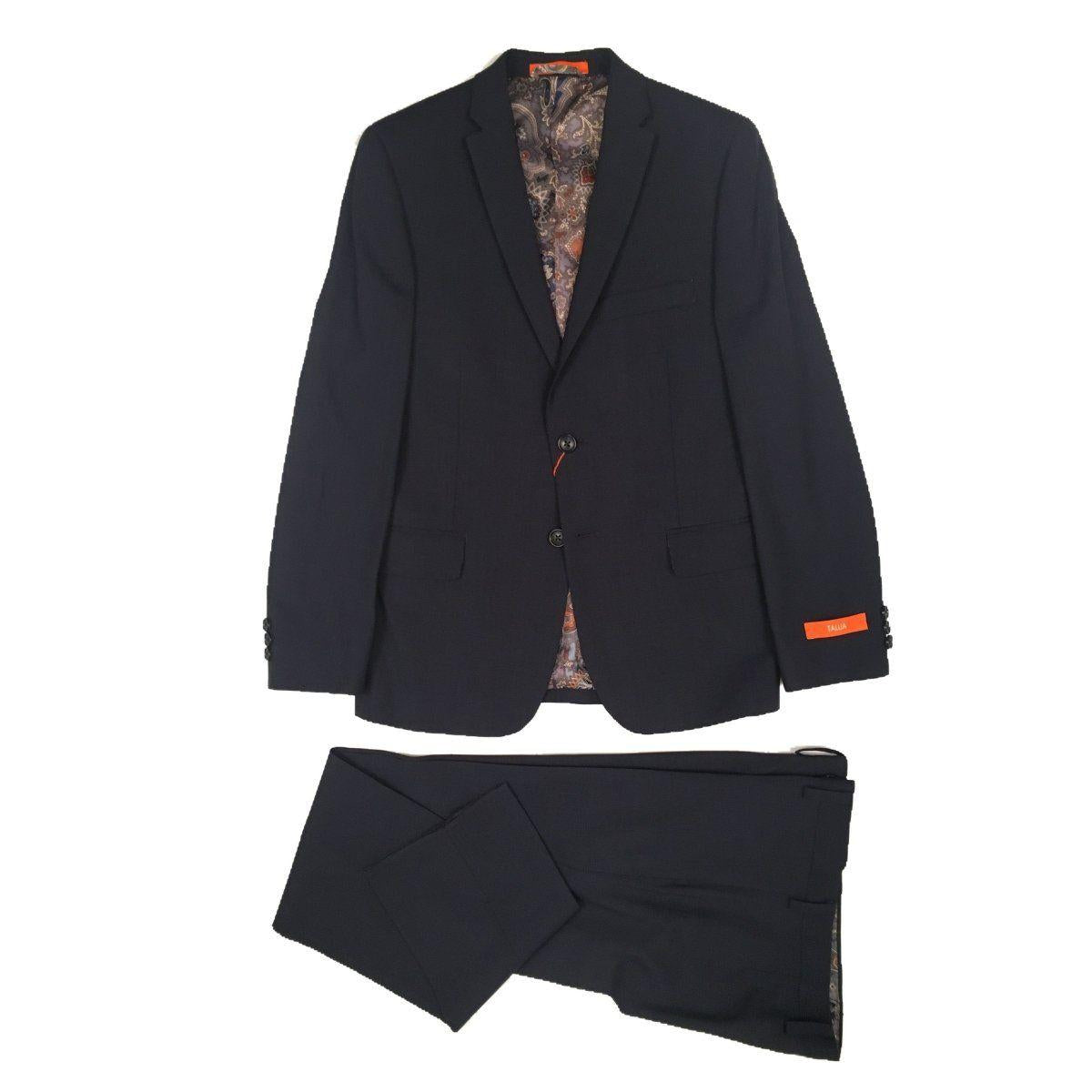 Tallia Boys Skinny Blue Plaid Wool Suit Z0052-NorthBoys