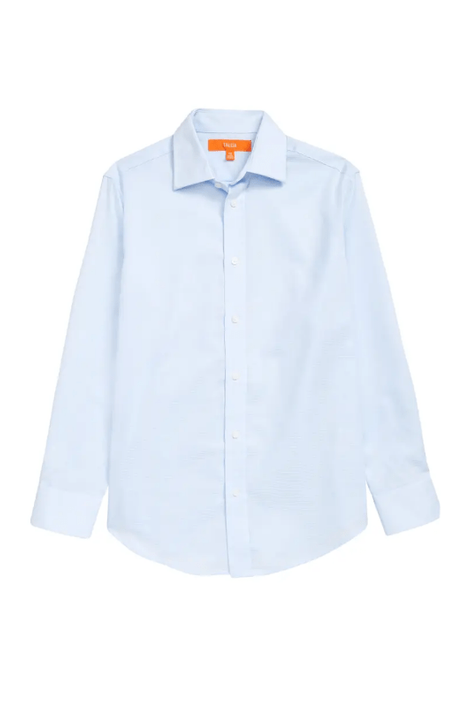 Tallia Boys Textured Blue Dress Shirt - NorthBoys