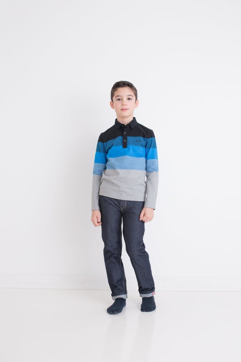 Boys hugo boss shop long sleeve polo