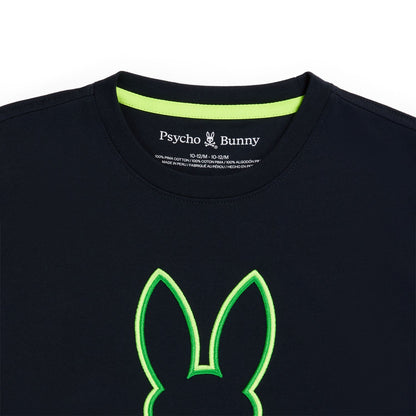 Psycho Bunny Kids Santa Monica Embroidered Navy T-Shirt_ B0u842a2pc-410