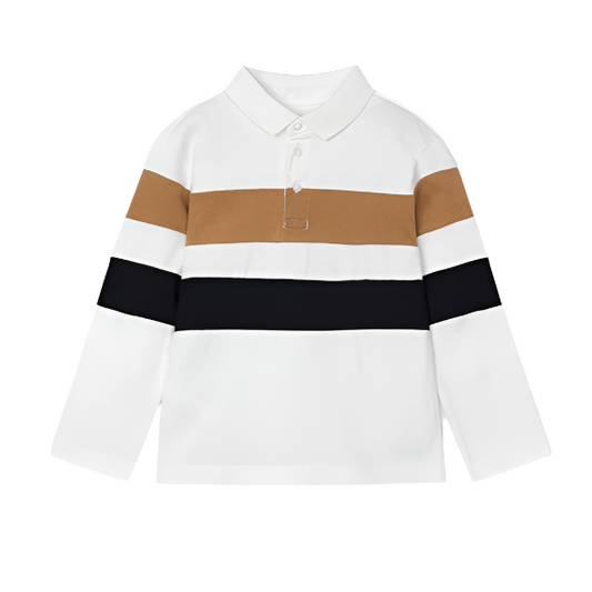 Mini Long Sleeve Striped Polo