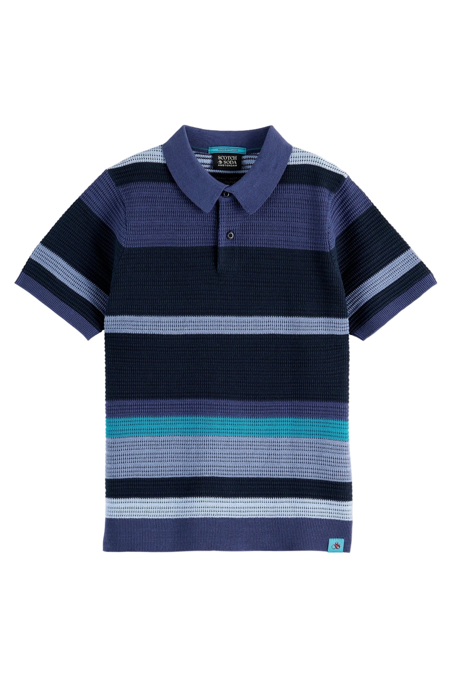 Scotch & Soda Boys Knitted Strioed Polo