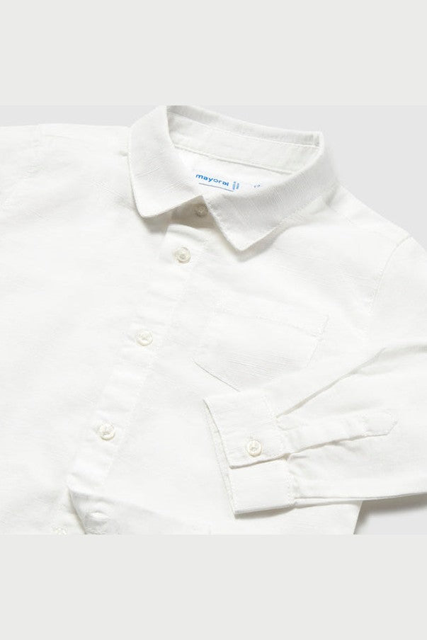 Mayoral Baby Boys Long Sleeve Linen Shirt_ 1118