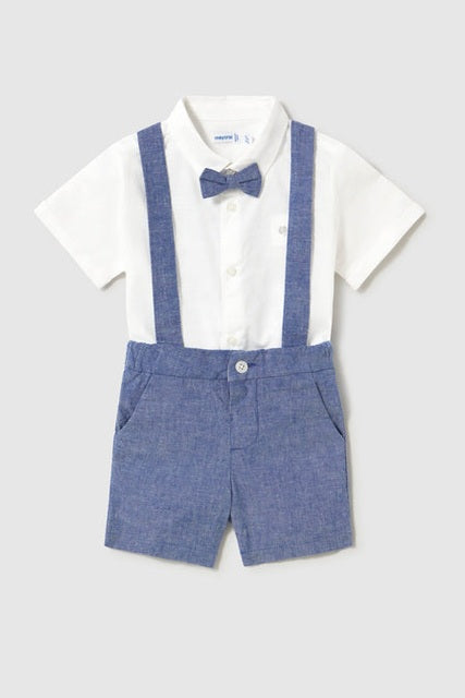 Mayoral Baby Boys Three Piece Linen Set_ 1226