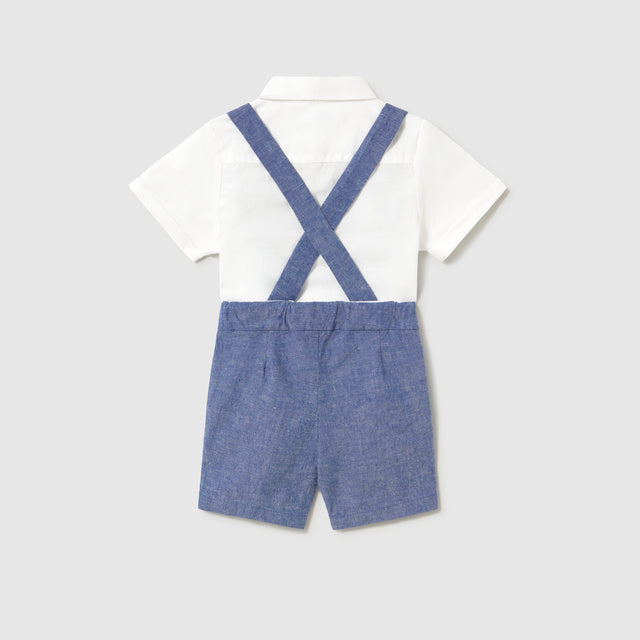 Mayoral Baby Boys Three Piece Linen Set_ 1226