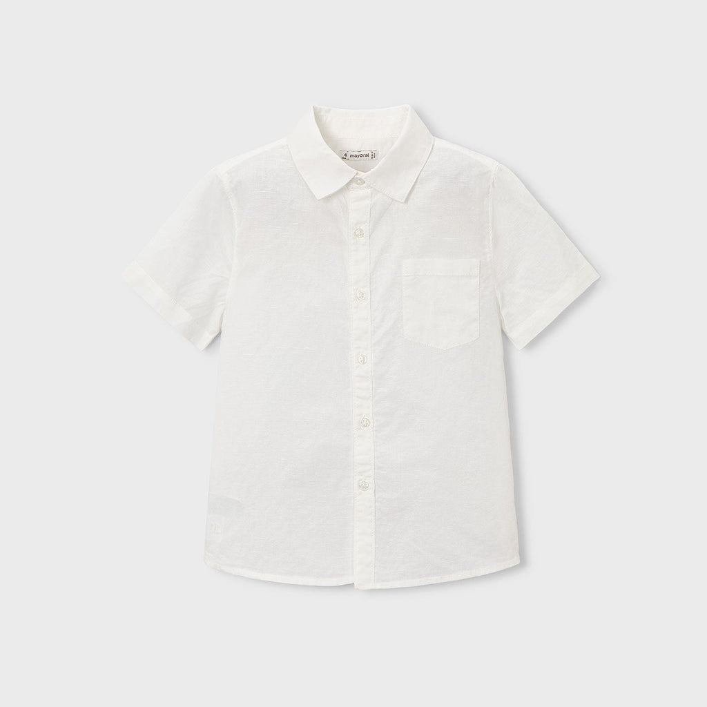 Mayoral Mini Boys Linen Short Sleeve Shirt_ 3112
