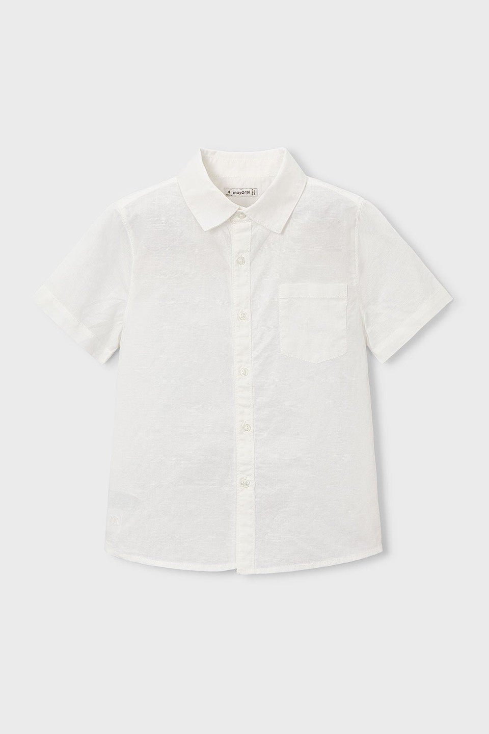 Mayoral Mini Boys Linen Short Sleeve Shirt_ 3112