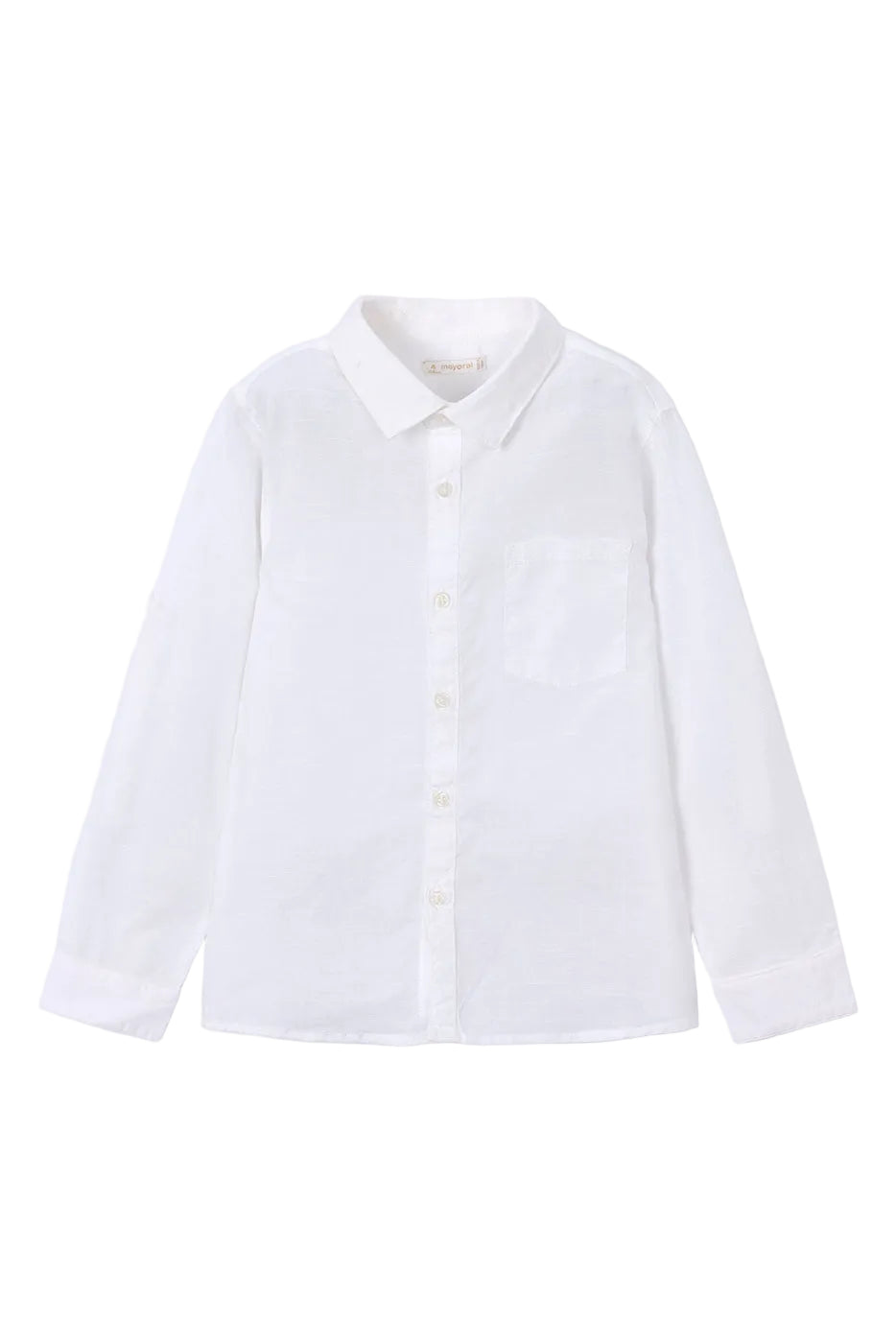 Mayoral Mini Boys Long Sleeve Linen Shirt_ 3119