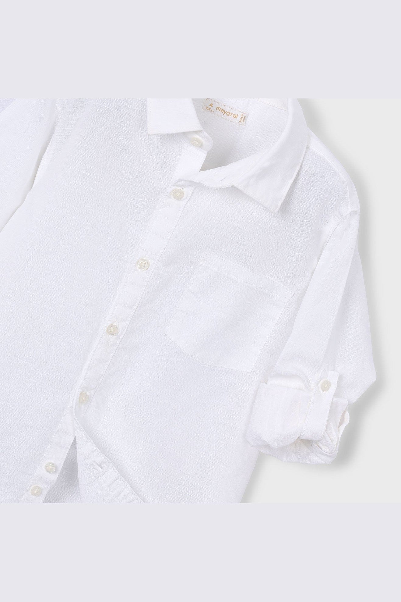 Mayoral Mini Boys Long Sleeve Linen Shirt_ 3119