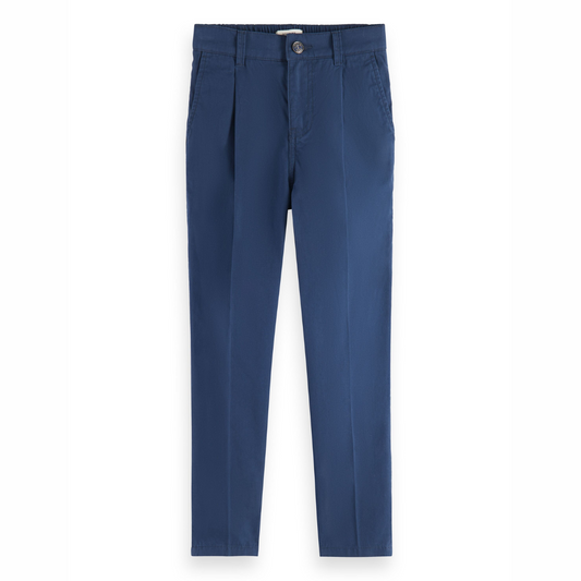 Scotch & Soda Boys Loose Tapered Fit Chino Blue Pants _ 24168901