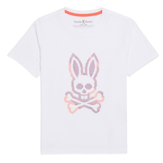 Psycho Bunny Kids Apple Valley High Density Graphic White T-Shirt_ B0u617a2pc-100