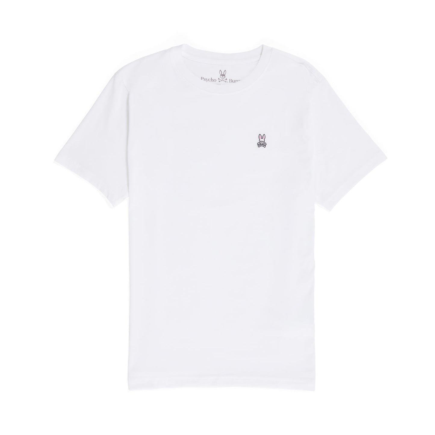 Psycho Bunny Mens White Classic Crew Neck T-Shirt_ B6U014CRPC-100