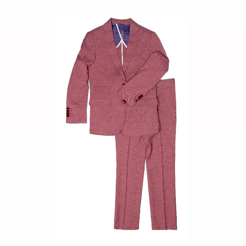 Isaac Mizrahi Boys Slim Fit Textured Suit