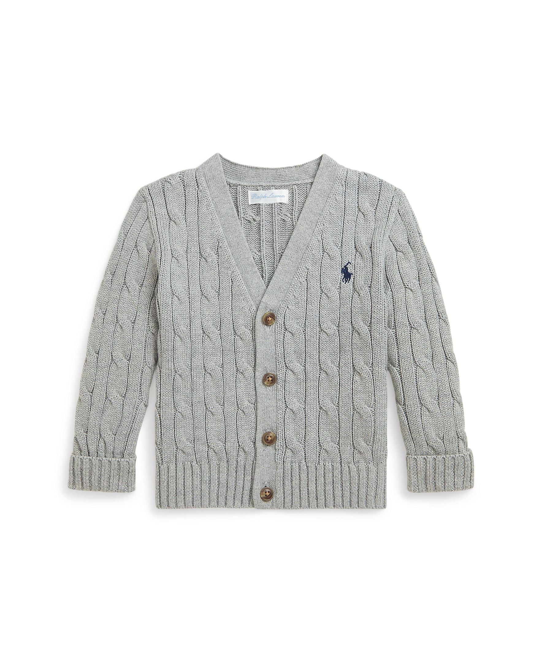 Polo Ralph Lauren Baby Boys Cable-Knit Cotton V-Neck Cardigan