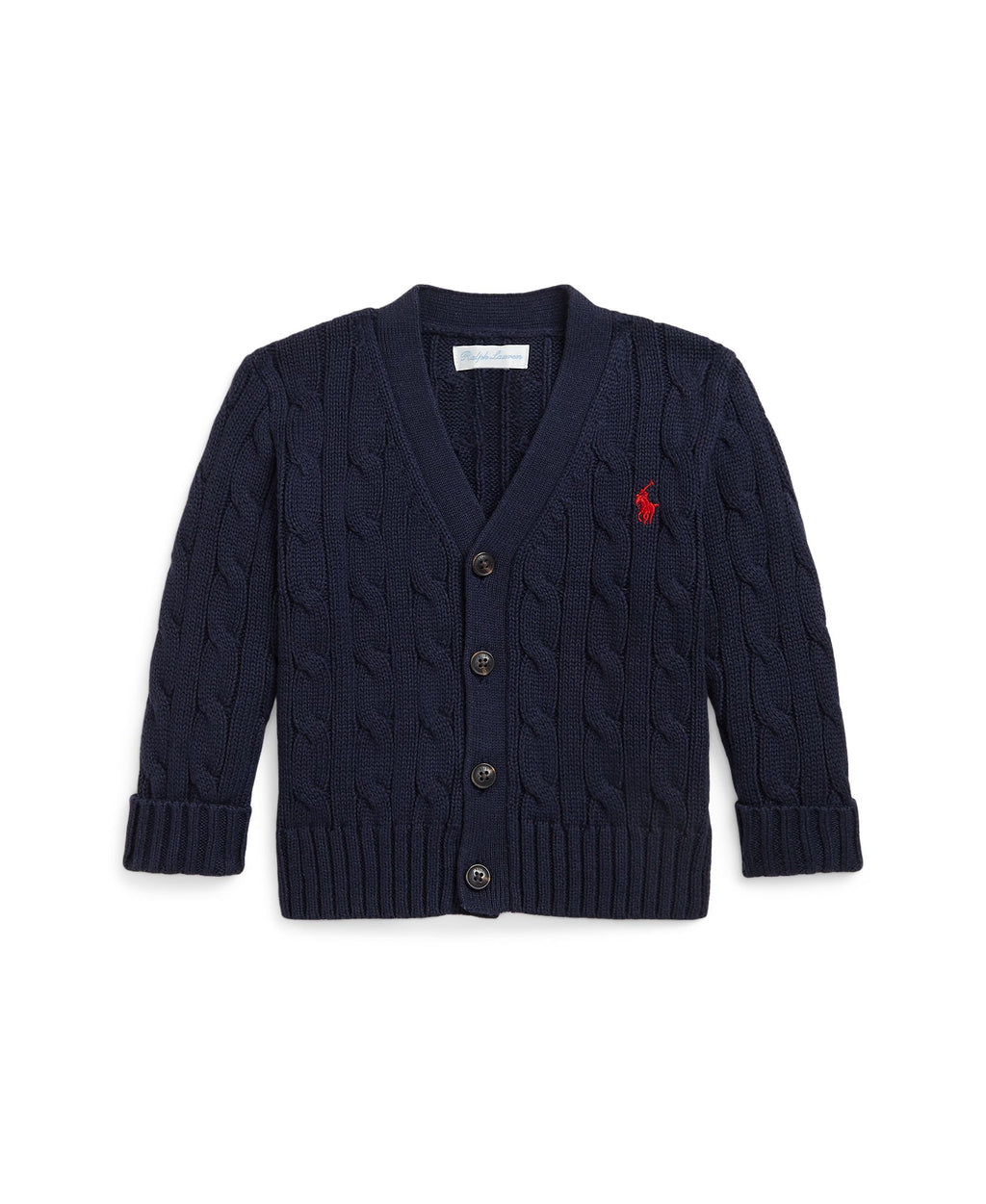 Polo Ralph Lauren Baby Boys Cable-Knit Cotton V-Neck Cardigan