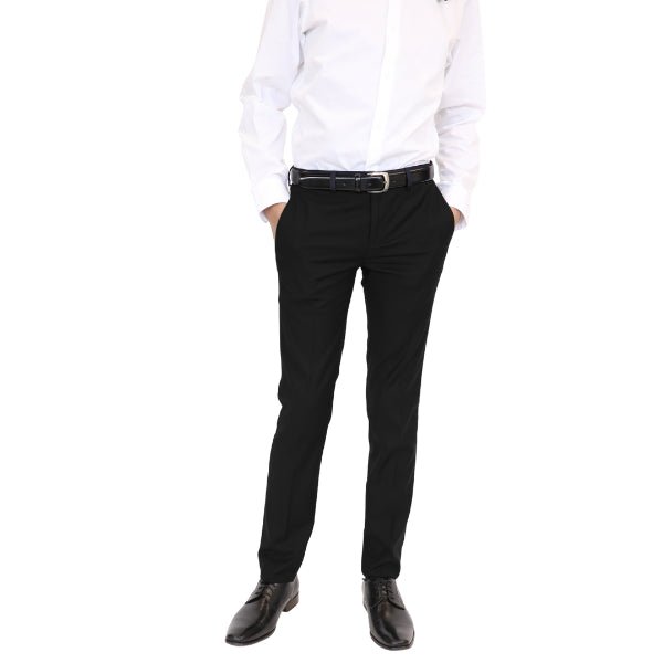 Andrew Marc Boys Skinny Black Stretch Suit Separate Pants_