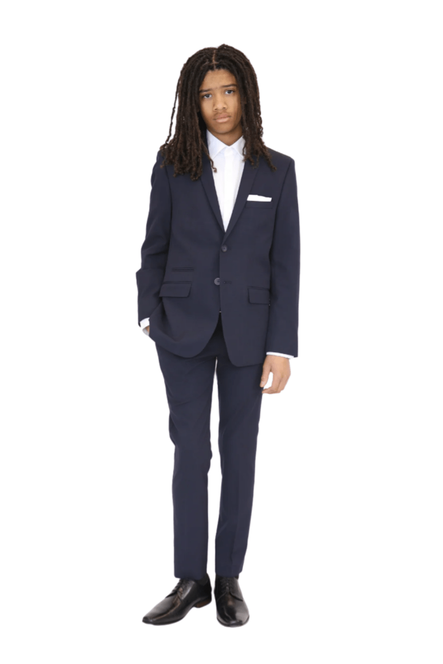 Andrew Marc Boys Skinny Dark Blue Stretch Suit Separates-NorthBoys