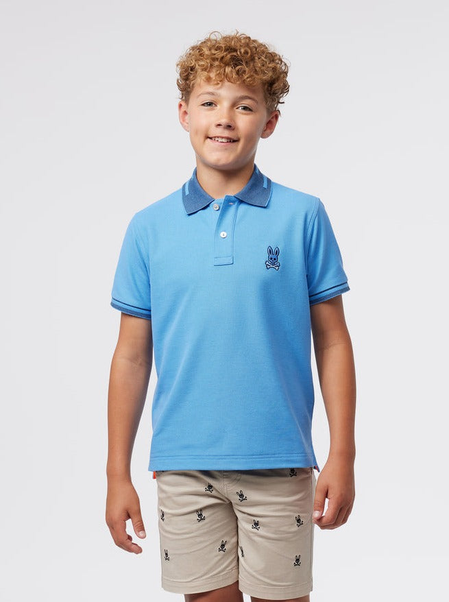 Boys light 2024 blue polo