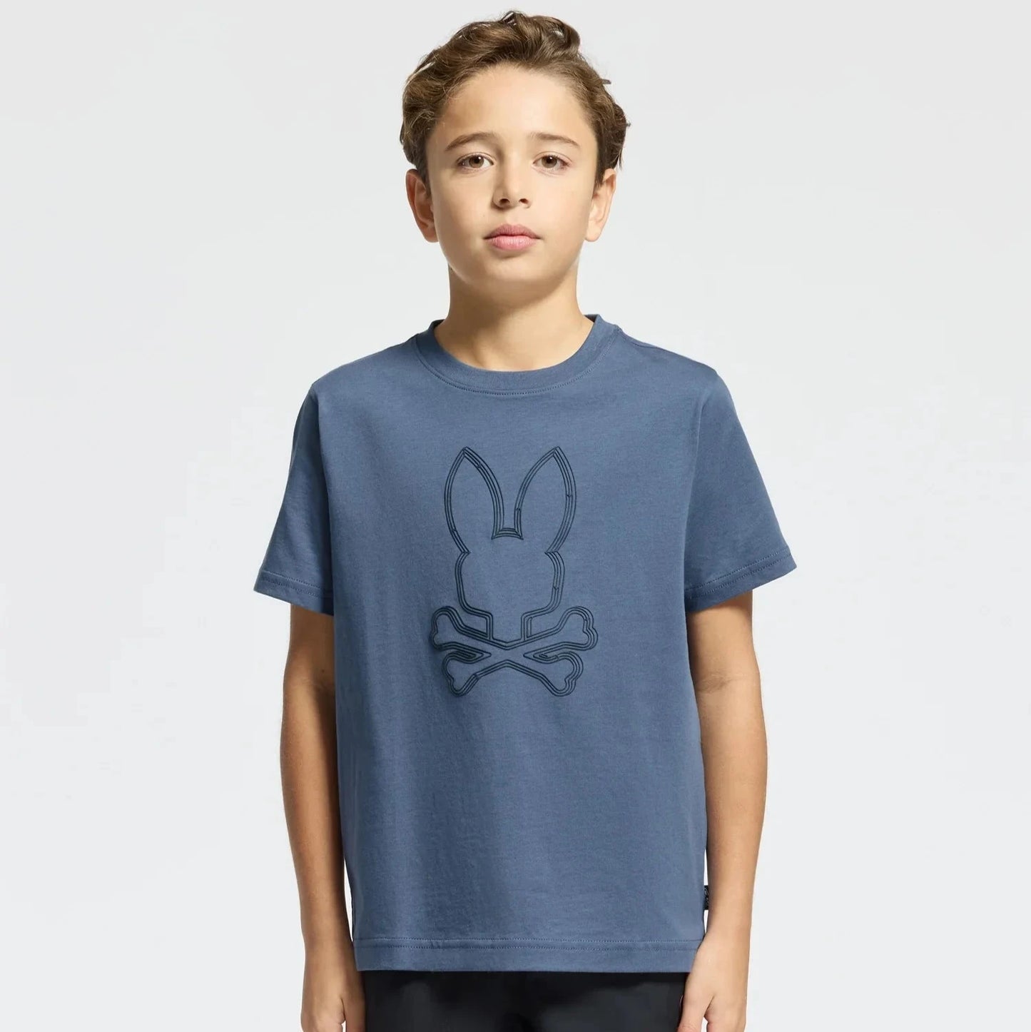 Psycho Bunny Kids Monarch Front Bunny Short Sleeve T-Shirt